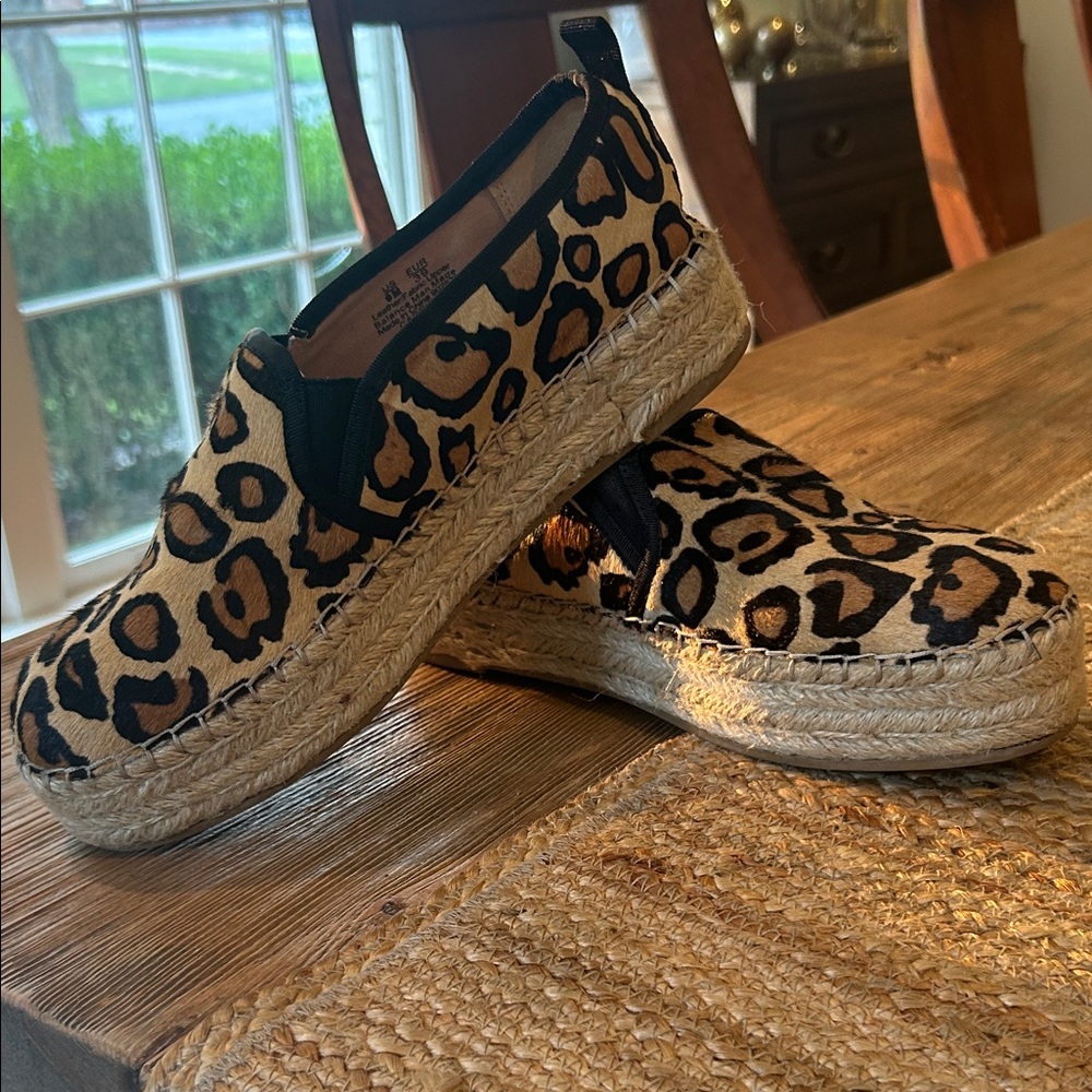 Sam Edelman Leopard Print Espadrille Slip-On Shoes